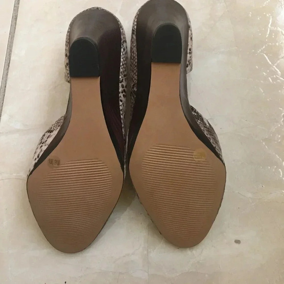 NIB Sole Society Leather Snake Pep Toe Wedges - Picture 10 of 12